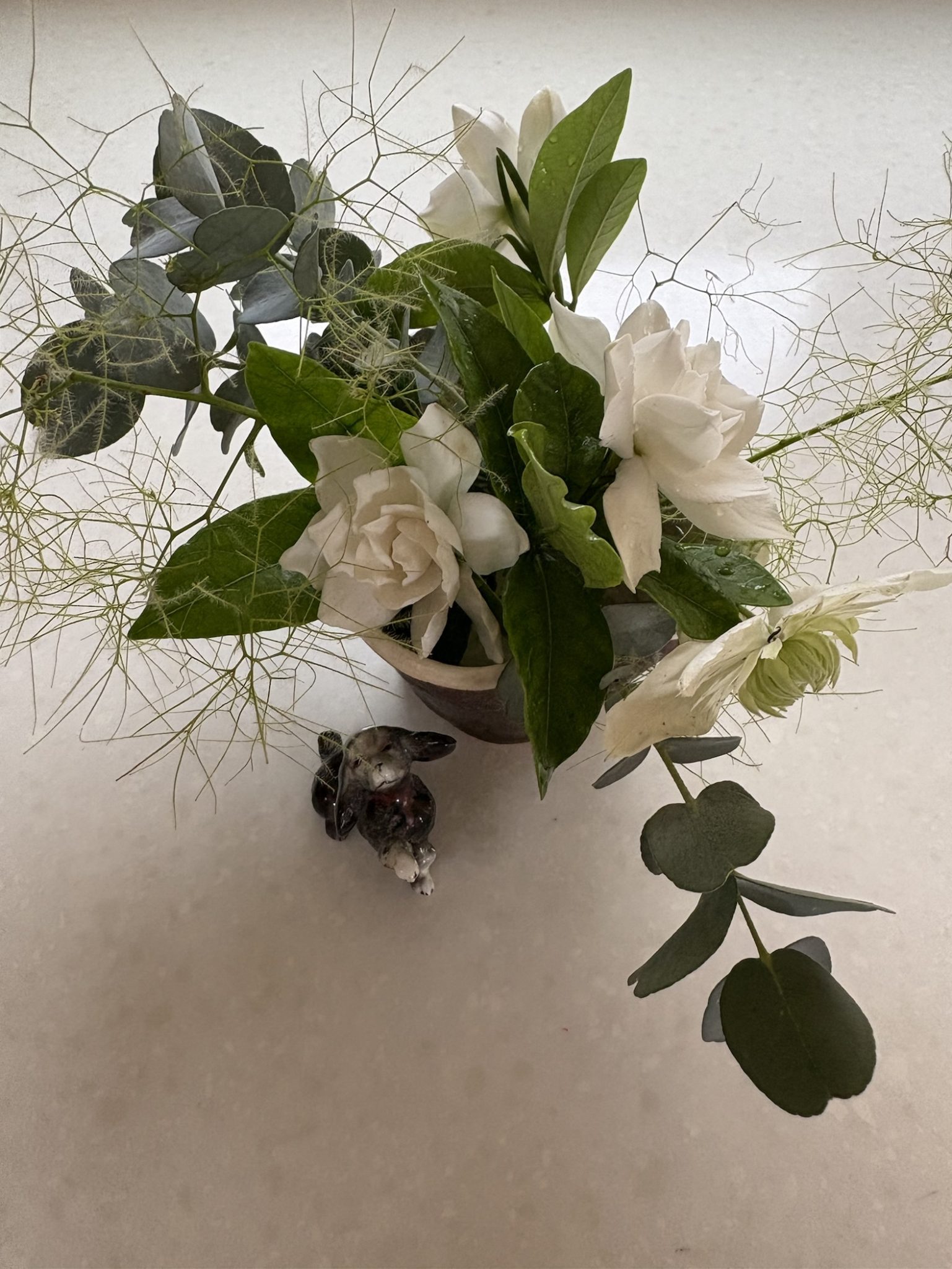 絵画】ボタニカルアート「クチナシ」 原画 絵画】ボタニカルアート